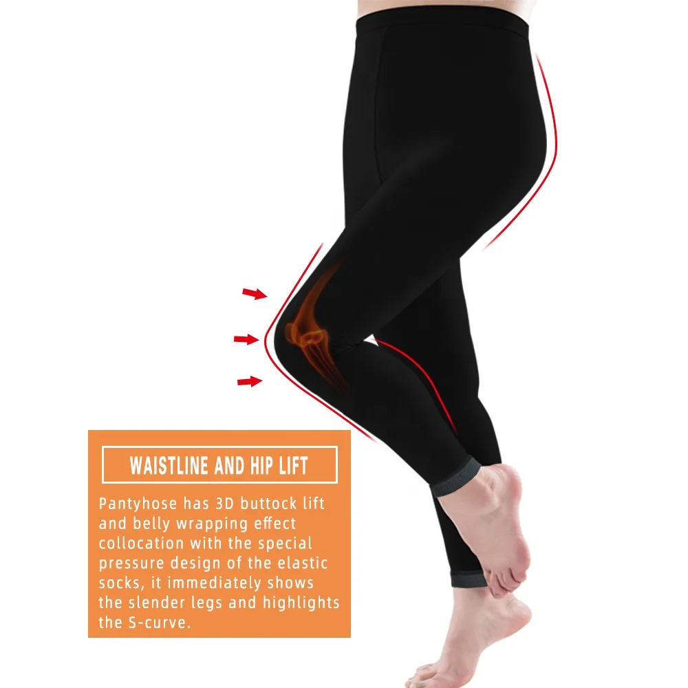 Plus Size Soothing Compression Leggings for Sleeping Stockings Leg Slim 10-20mmhg