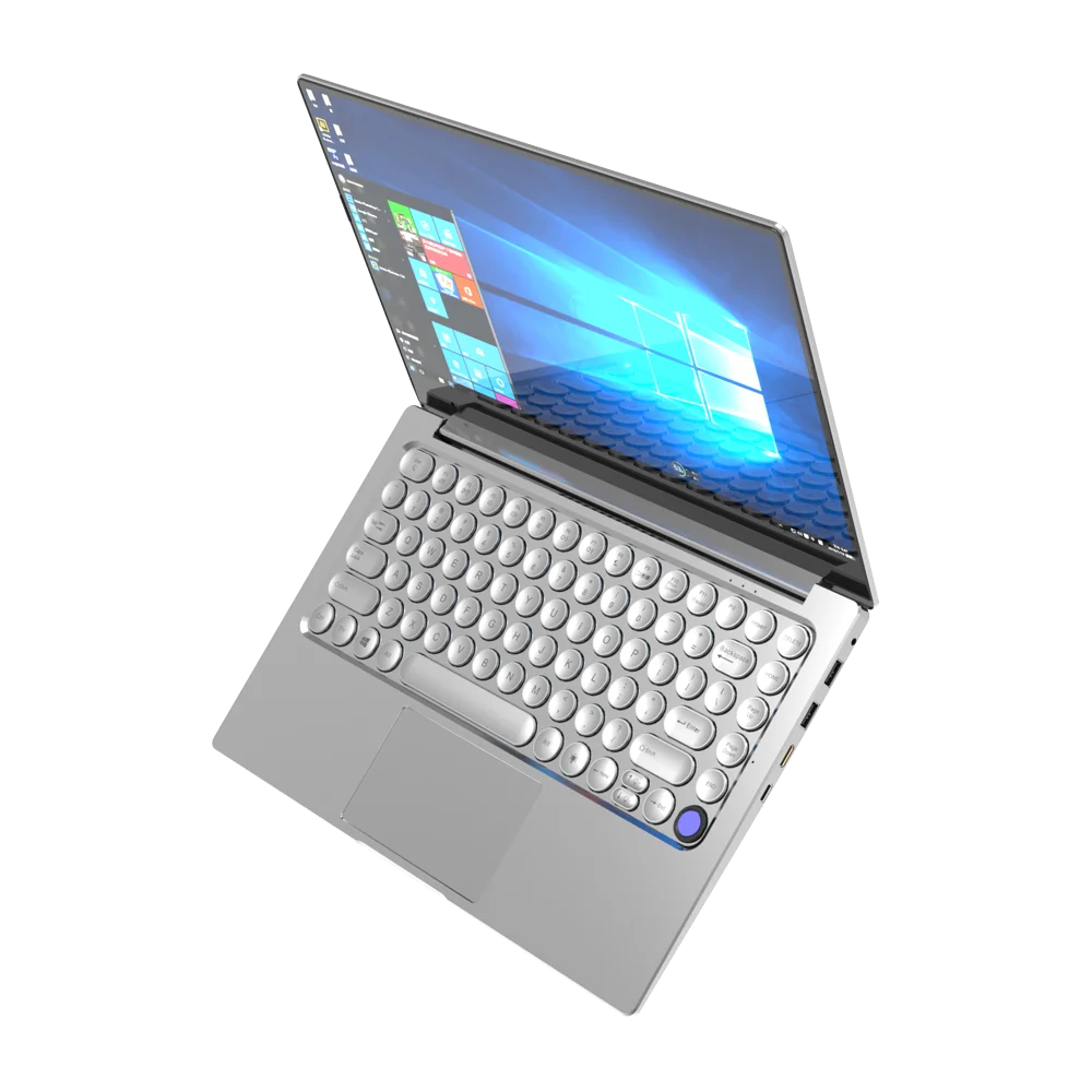 С экраном 14″ процессором Intel Celeron 3855U ноутбук Win 10 системы металла тонкий компьютер с подсветкой клавиатуры