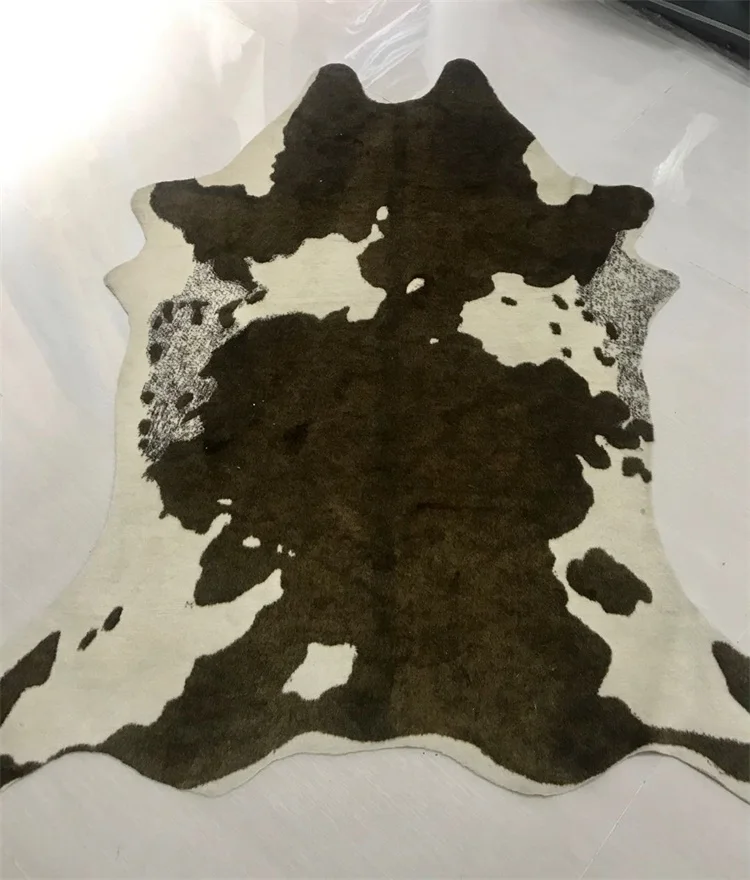 Cow Print Rug Faux Cowhide Area Carpet Animal Print Mat for Living Room