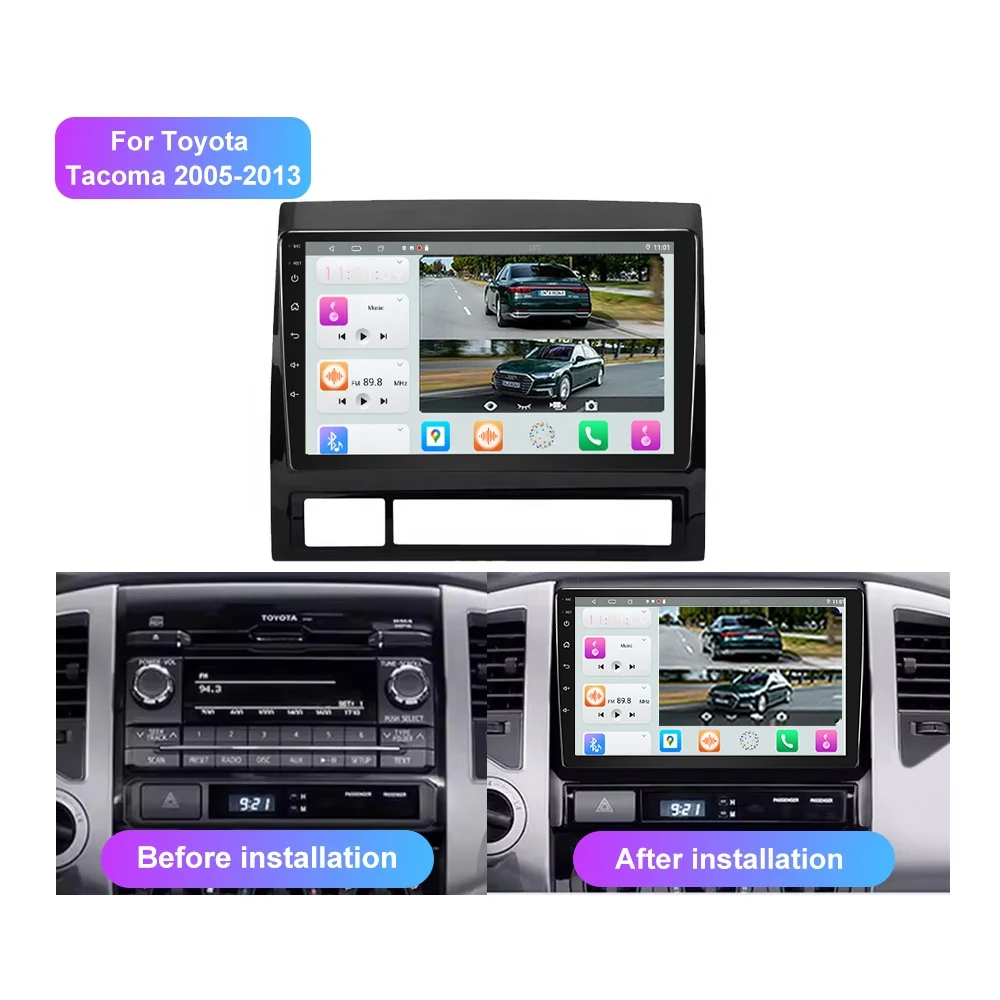Wholesale 9' Android Car DVD Player For Toyota Tacoma 2005-2013 Radio 2 Din CarPlay Android Auto Stereo Intelligent navigation