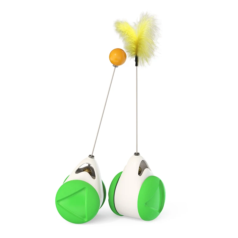Interactive Cat Scratcher Toy Feather Sponge Ball Rotating Tumbler Rolling Swing Scratching Balls Pet Products