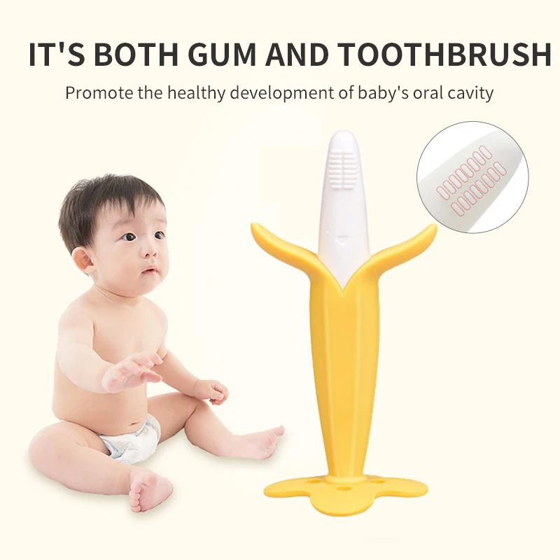Wholesale Factory Direct High Quality BPA Free Chew Toys food grad silicone Baby Chew corn Mordedor toothbrush and teether toy
