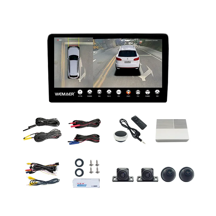 Wemaer OEM HD 3D Universal Panoramic 360 Camera Car Bird View System Rear Front Left Right Camera For Android Car Radio