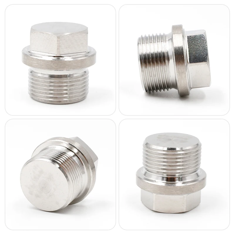 DIN910 Stainless Steel Hexagon Socket Head Plug G1/8 G1/4 G3/8 G1/2 Gex Plug cnc Machining