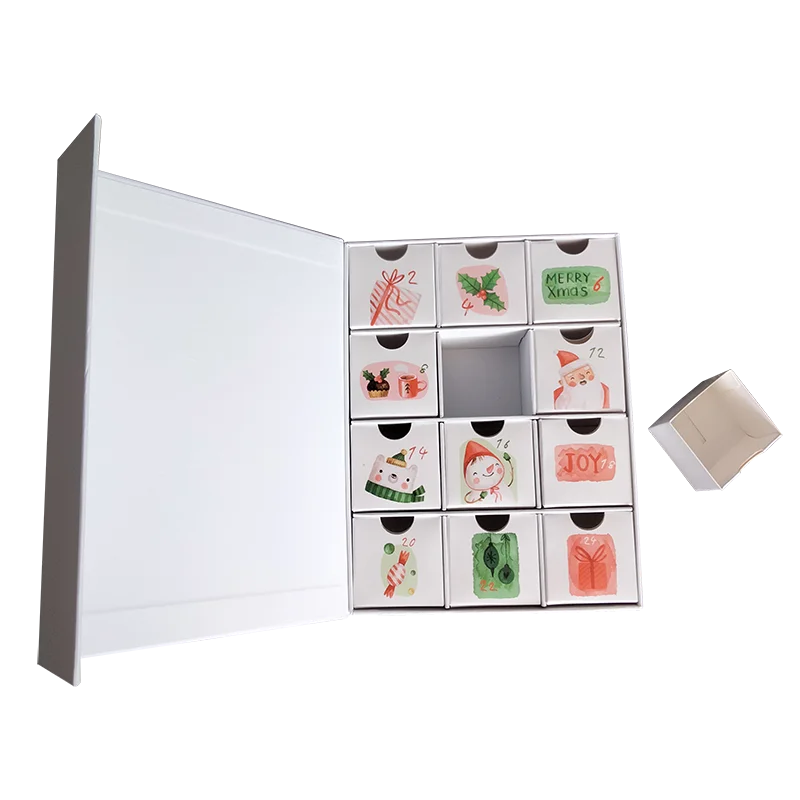 Custom Design Advent Calendar Box 12 Countdown Days Package Box Advent Calendar Bracelet Christmas Jewellery Advent Calendar