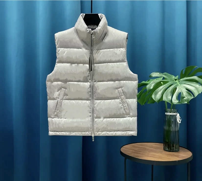 2023 high quality fashion puffer vest men luxury waterproof goose down vest jacket 5 color