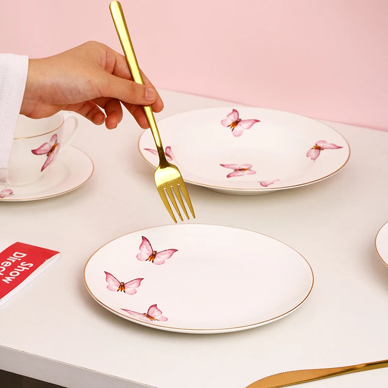 Hot Sale Low Price 4 People Pure White Ceramic Dinner Tableware Sets Wholesaler Porcelain Dinnerware
