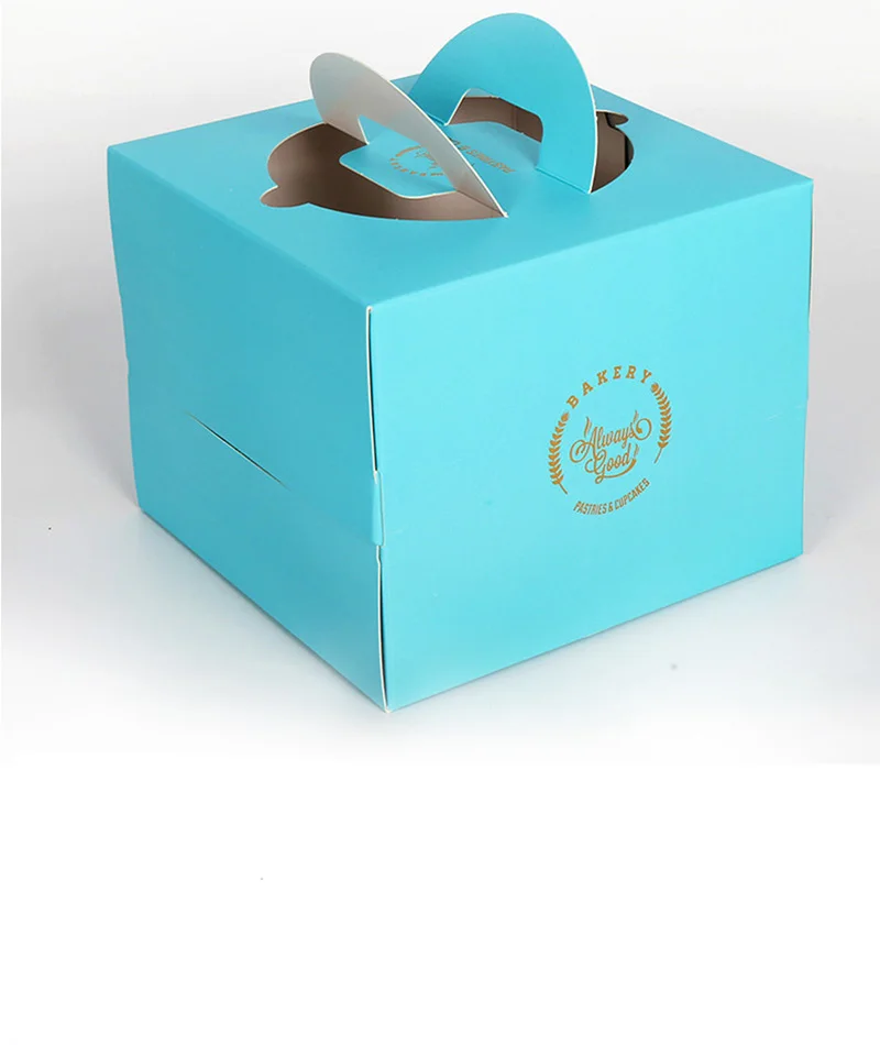 Cheap custom sweet box birthday cake box with handle