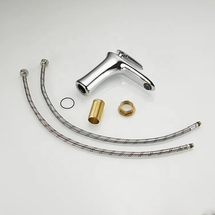 Factory direct single hole gravity casting hot and cold water bathroom basin mixer tap