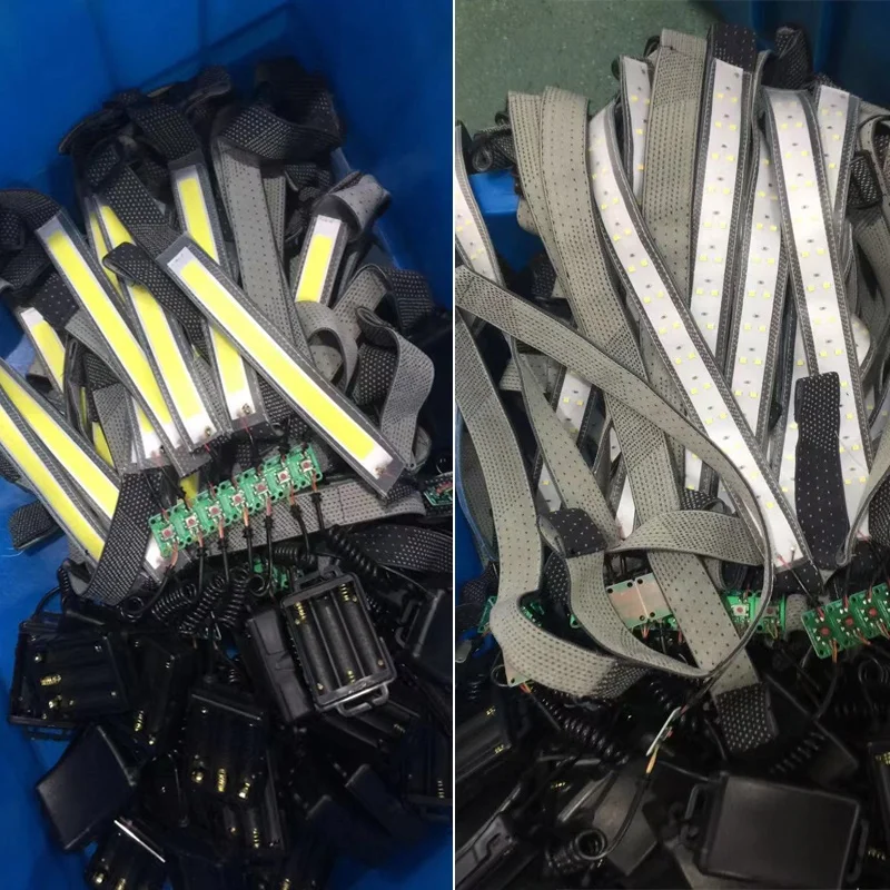 COB USB Rechargeable Headlamp Waterproof Head 3 Modes Built in Battery Camping Head Band Lamp Strap Headlight