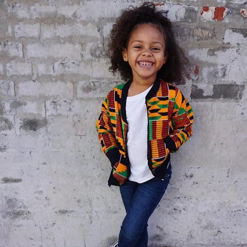 
Girls autumn Toddler Baby Girls Coat Fashion African Print Kimono Bohemia Jacket Cardigan Clothes 