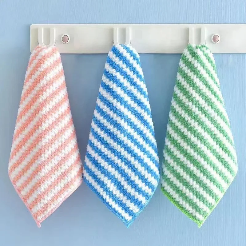 Fast shipping Towel Absorbent Kitchen Cleaning Cloth Non-stick Oil Dish Towel Rags Napkins Tableware Household Cleaning