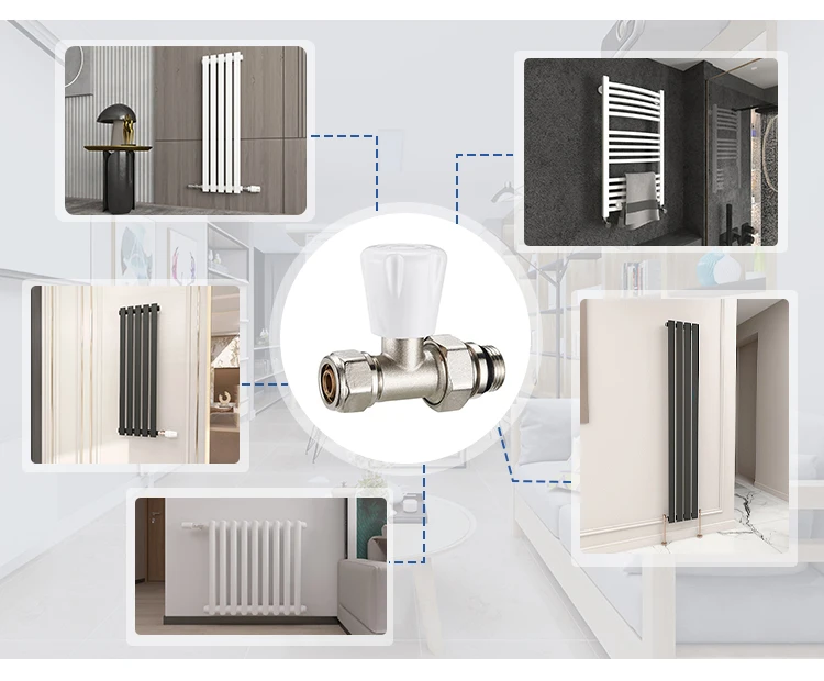 Aluminum plastic self-sealing straight Brass trv valve
