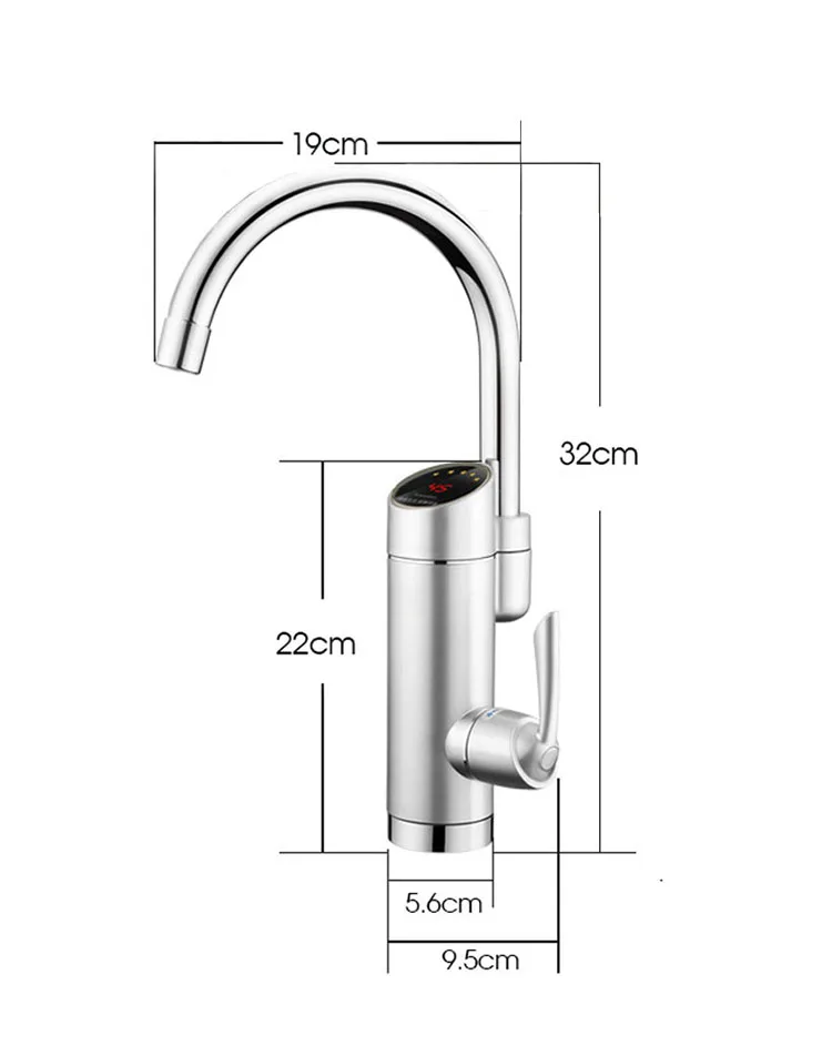 Удобный и быстрый Электрический нагрев, изготовлен из нержавеющей стали 304, смеситель для кухонной раковины