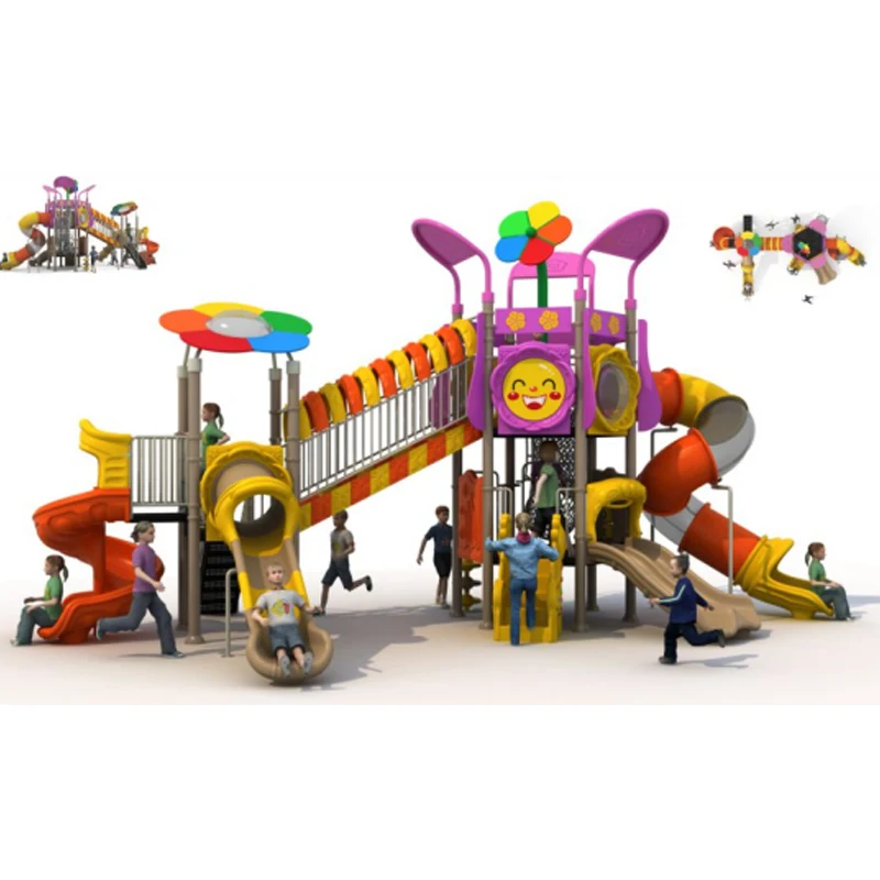 Plastic LLDPE Material Slide Set Kids Cheap Outdoor Water Playground For Age 3-12 Years