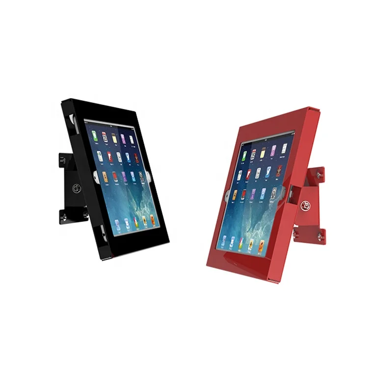 Tablet enclosure tilt 30 degree wall mount tablet display stand for ipad