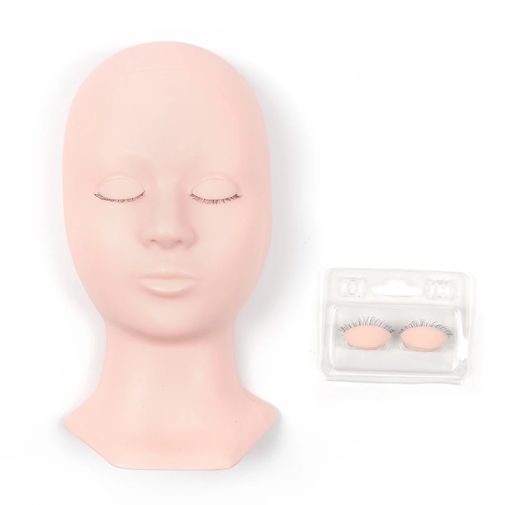 Free Ship Mannequin Head Cosmetology Training Head for Eyelashes Planting Practing Make up  Training