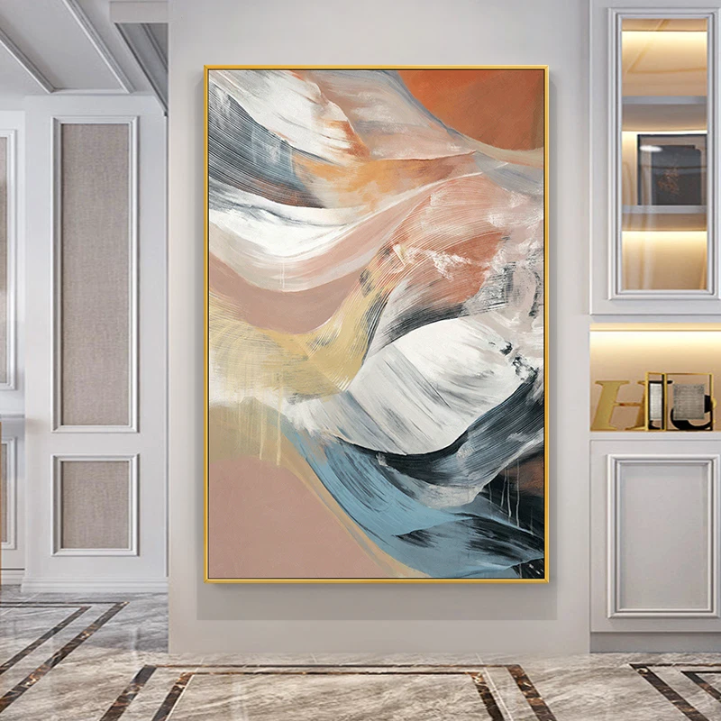 Лидер продаж 100%, настенные картины ручной работы с абстрактным рисунком, домашний декор, Масляные картины ручной работы на холсте, Китай