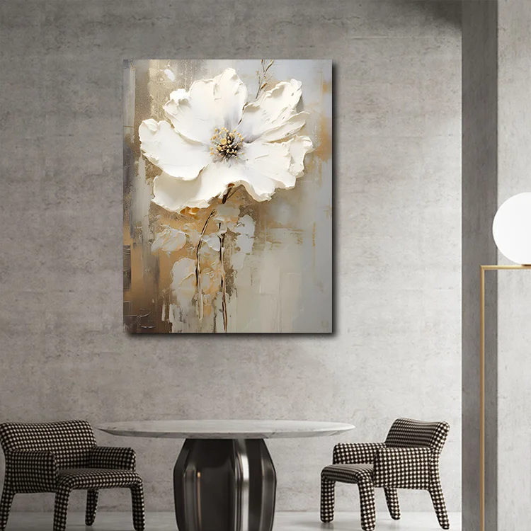 Wholesale 100% Handmade Flower Oil Painting Decorative Wall Pictures Modern Wall Art For Home Decoration