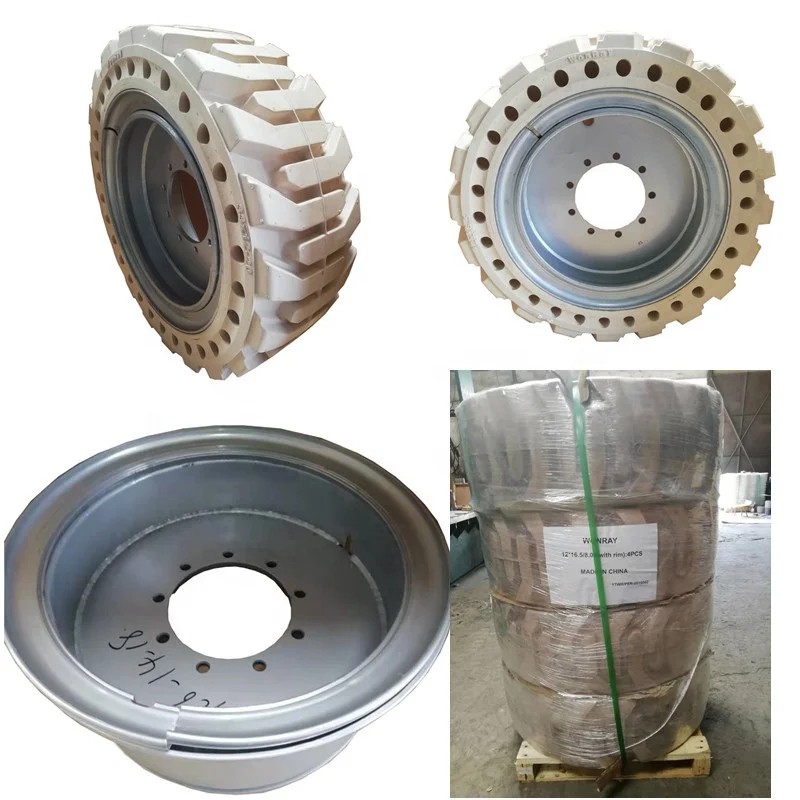 Garbage Disposal Handler Wheel Loader OTR 17.5x25 10x16.5 Skid Steer Solid Tire for Bobcat