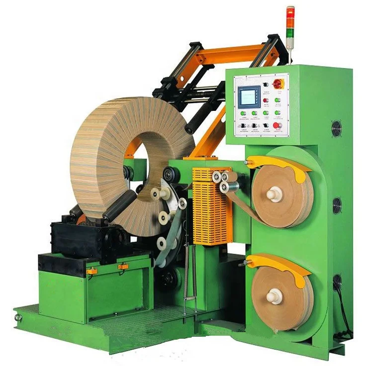 Vertical steel wire coil wrapping machine with customised ring size