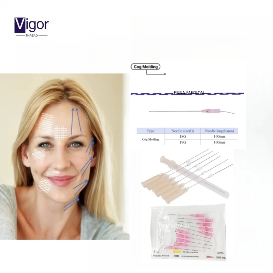 Vigor koreabulk pdo threads tension threads cog molding tension threads face lifting cog pdo 6d 18g 100mm minerva