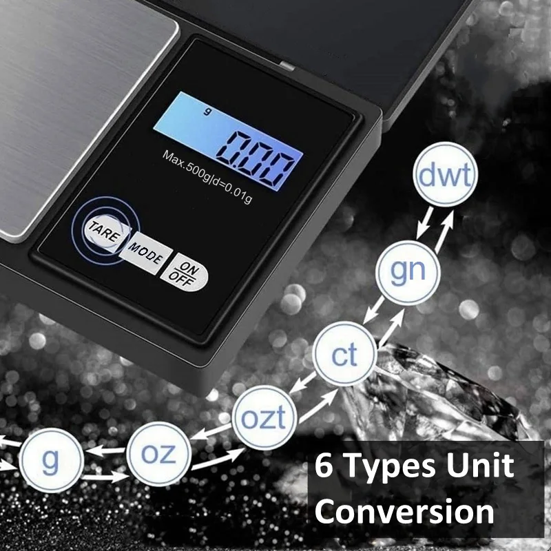Original Factory Weighing Scales Mini Portable 0.01g 500g 200g Jewelry Weight Gram Balance Electronic Digital Pocket Scale