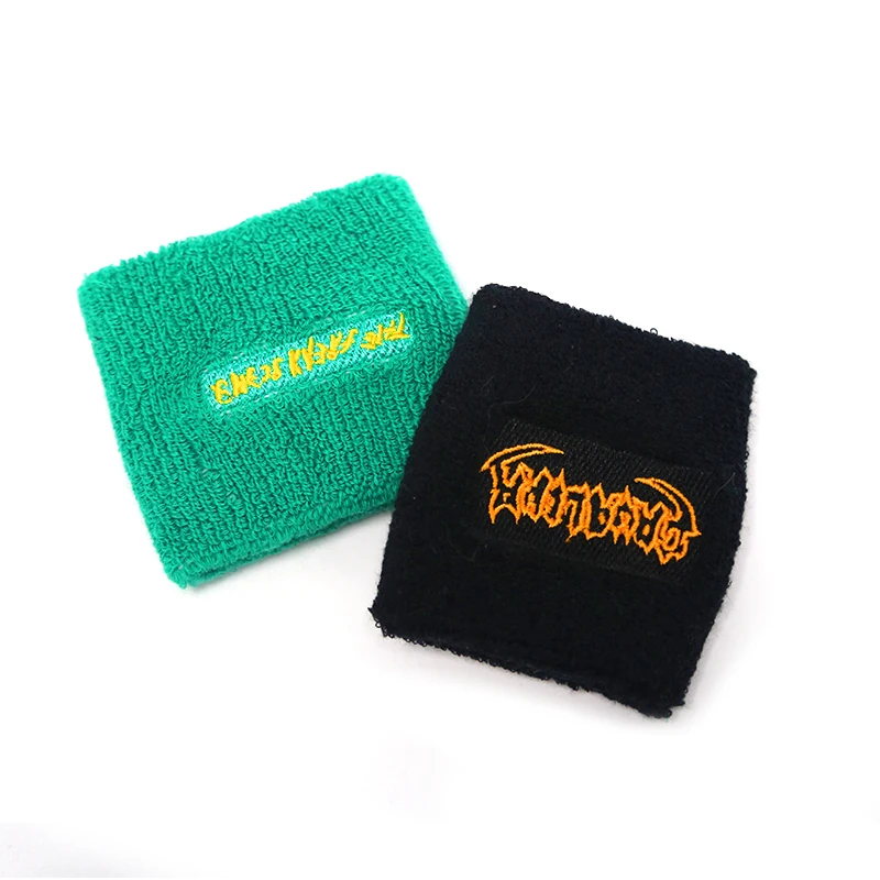 Manufacturer Custom Logo Cotton Baseball Tennis Gym Workout Athletic Sport Wrist Sweat Bands Sweat Bands Sweatband