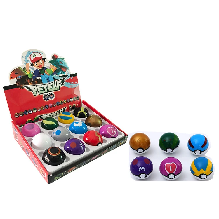 Hot Sale 5 cm Pokeball Action Figure Cartoon Pikachu Capsule Toy Poke mon Ball with Figure Inside