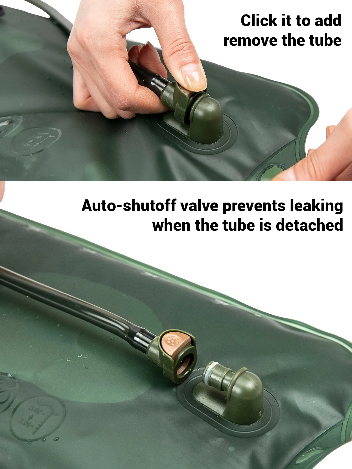 2.5L Food Grade TPU Hydration Bladder Bag For Outdoor Travel Sports Foldable Water Bag For Cycling,Camping,Running and Climbing