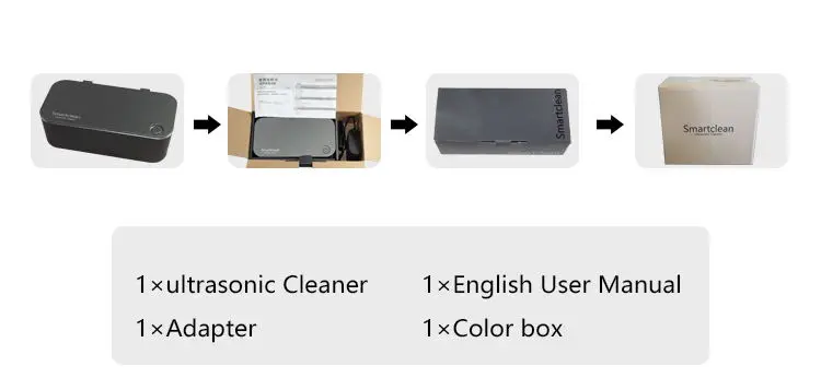 Smartclean portable glasses ultrasonic cleaner ultrasonic denture cleaner for home use
