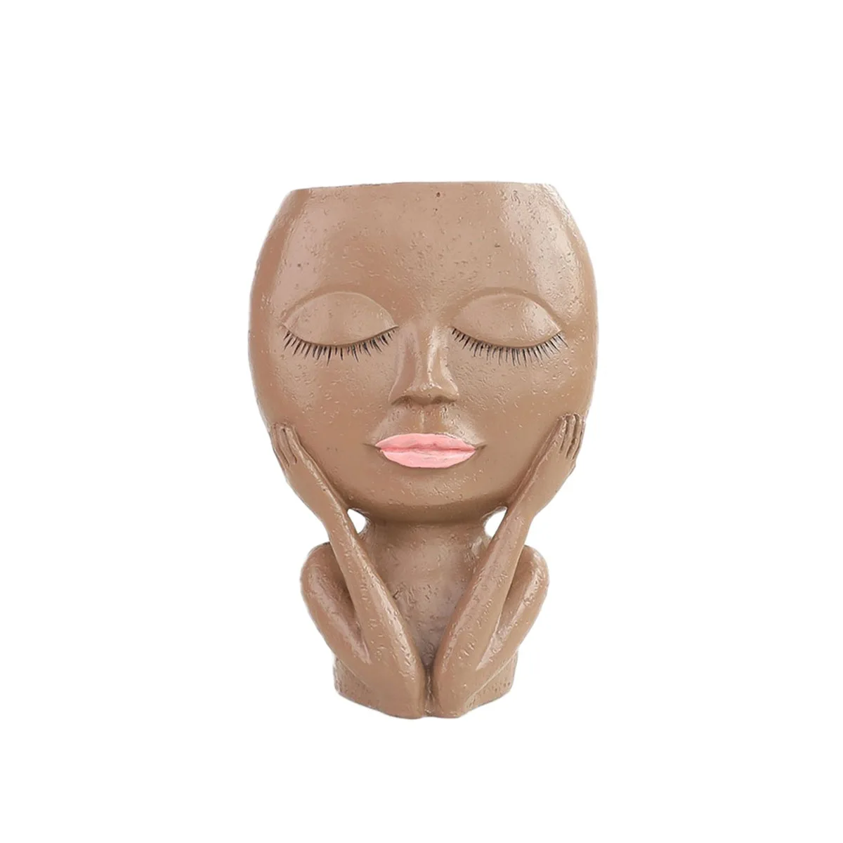 Wholesale Garden Decor North Furnishing Special Handmade Meditation Girl Art Crafts Resin Flower Pot