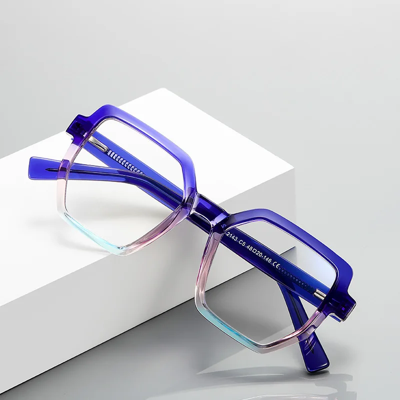 3143 high quality anti blue light game ipad optical eyeglasses square gradient color tr90 glasses frame eyeglasses