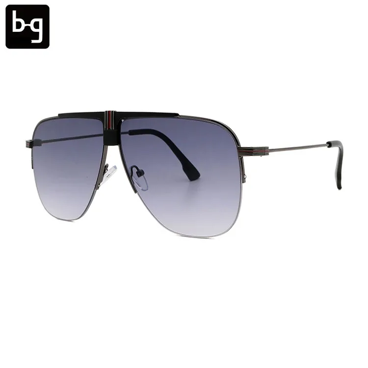 Unisex Metal Popular Designer Men Oversized Gentleman Gradient Ladies Mens Branded Sunglasses