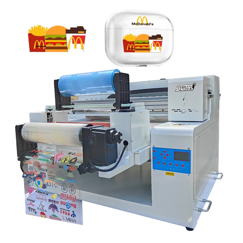 One UV machine for two purposes A3 UV DTF and UV flatbed printing equipment with dual XP600 heads