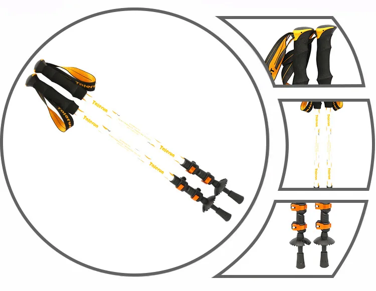 K&B Home Wholesale Of 100% Carbon Fiber Off-Road Ultra Light Ski Poles In Factories Winter Sports Skiing