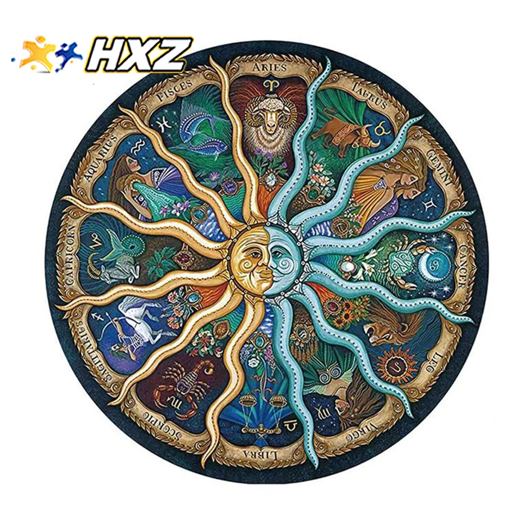 Zodiac Horoscope intellectual puzzles 3D wooden puzzles unique for adults