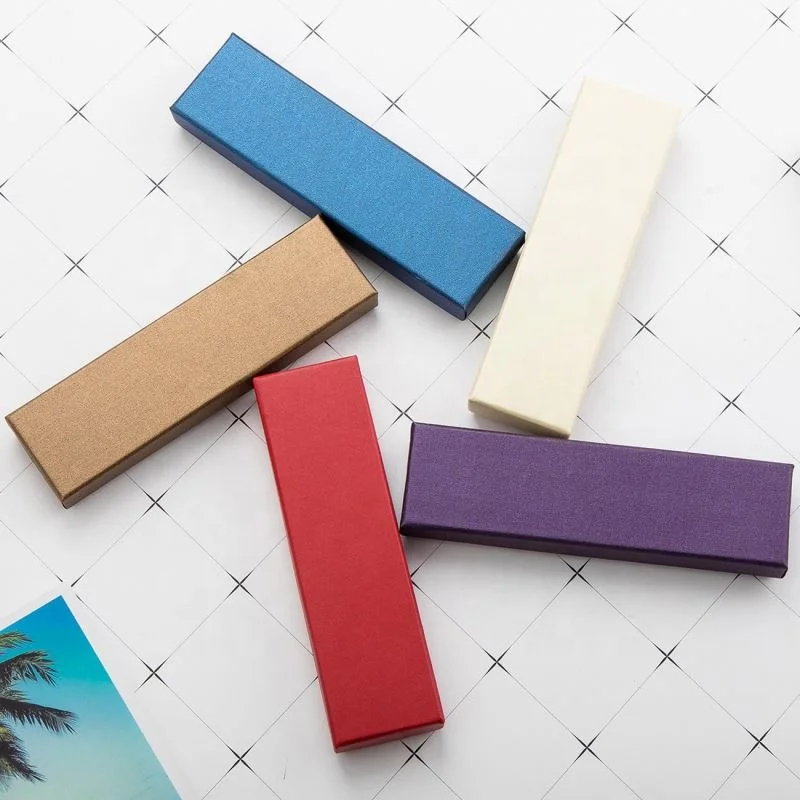 Promotional Colored Cheap Craft Paper Cardboard Pen Box Gift Packaging Display Packing Box