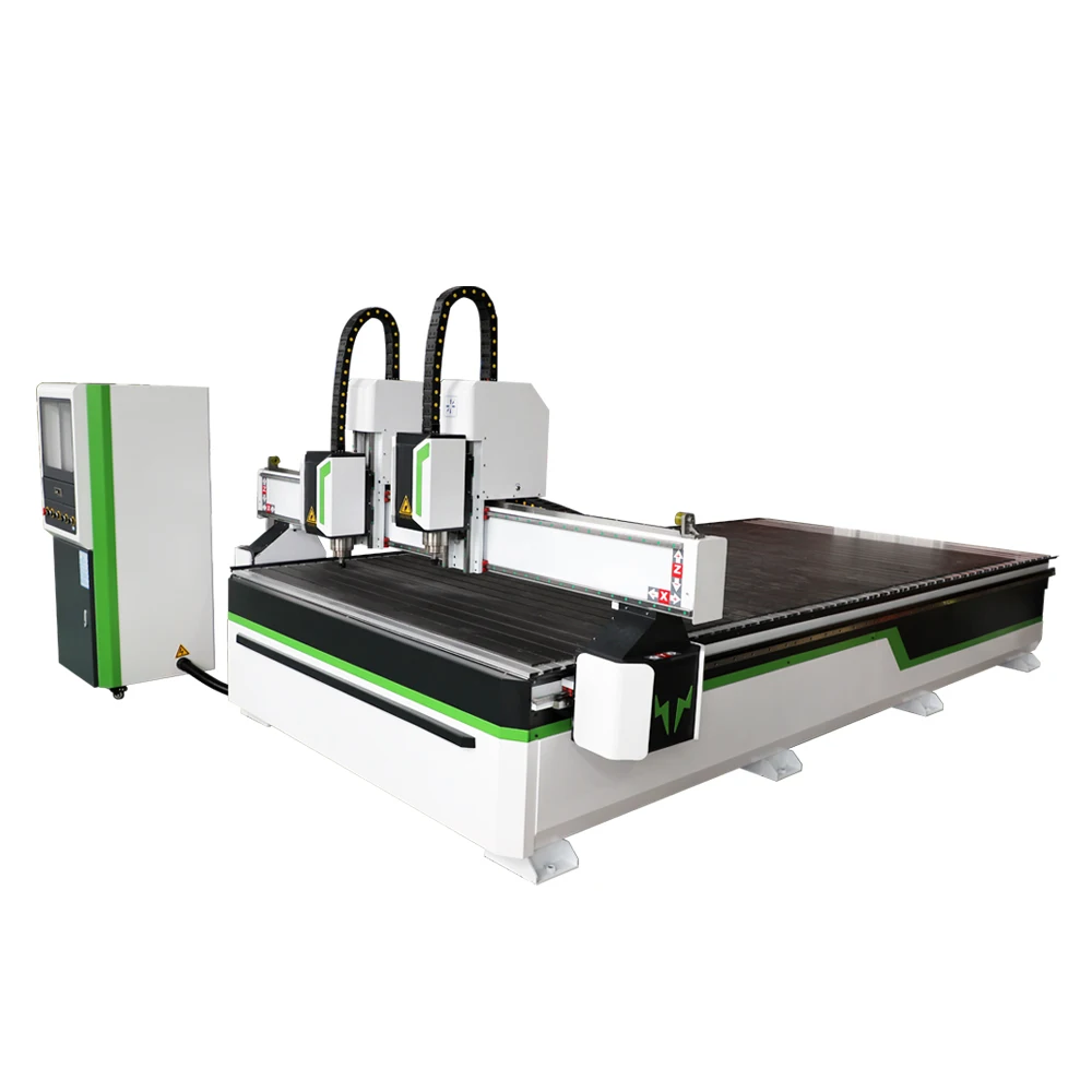 
 Двойной шпиндель древесины cnc маршрутизатор 1325 для изготовления оконных дверей  