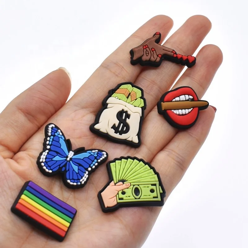 wholesale rubber croc charms McDonald pvc shoe charms for croc