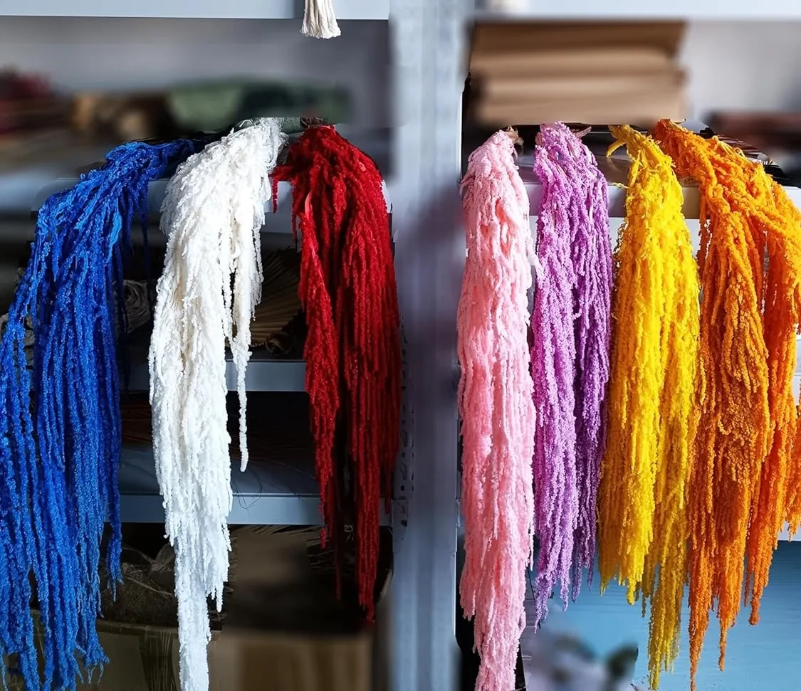Natural Preserved amaranthus,  long string grains flower for wedding wall hanging decoration