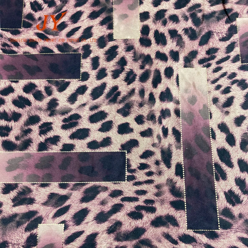 Good quality factory directly coat pattern fabrics dress digital print velvet fabric for clothing