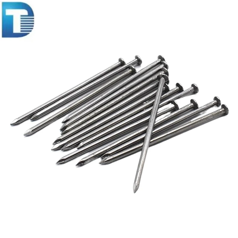 Flat Head Common Iron Nails Polished Steel Nail Smooth Shank Carbon Steel Material Cupped