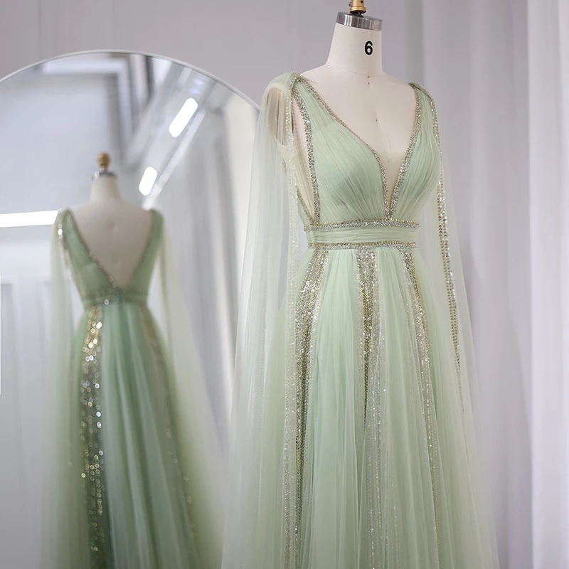 Jancember SZ010 New Design Full Sleeve Lace Prom Prom Dresses 2022 Evening Gowns Sexy
