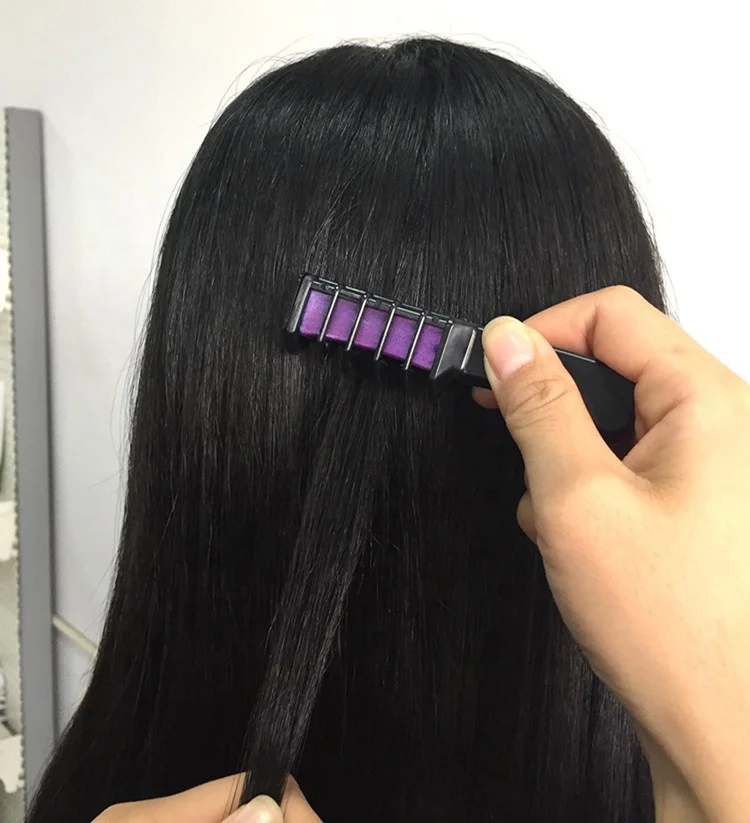super march hot selling customized harmless cream hair chalk comb hair dye temporary hair color chalk