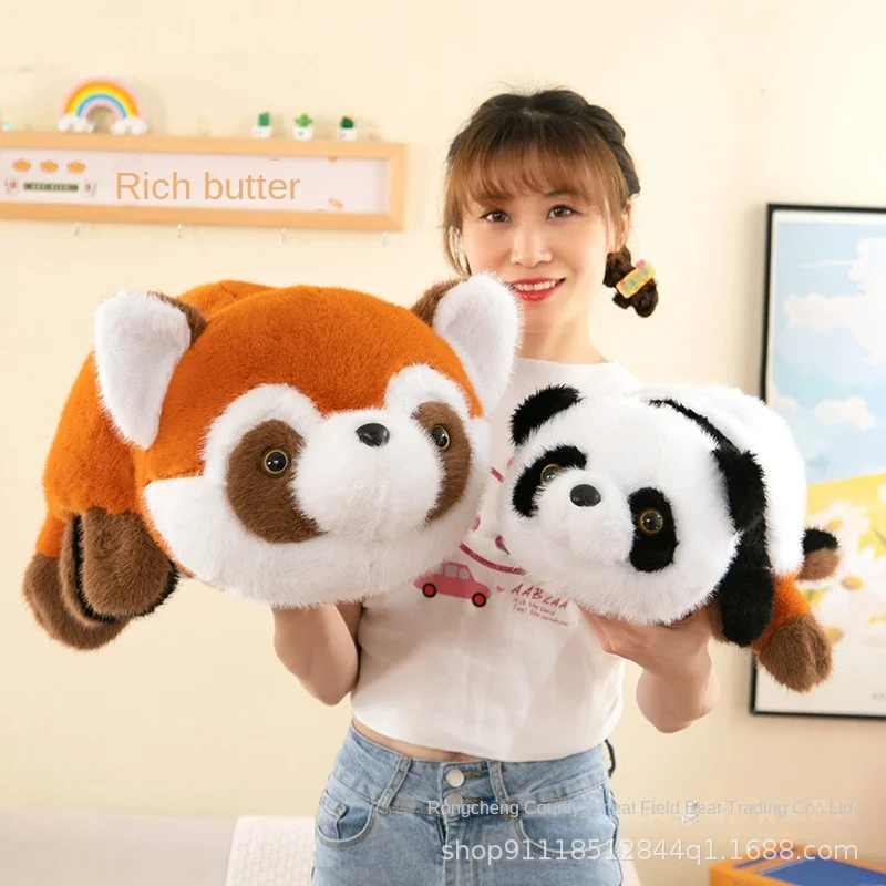 Cute Little Panda Transformation Doll Soft Embroidered Plush Toy for Birthday Stress Relief Gift Foreign Trade Factory Wholesale