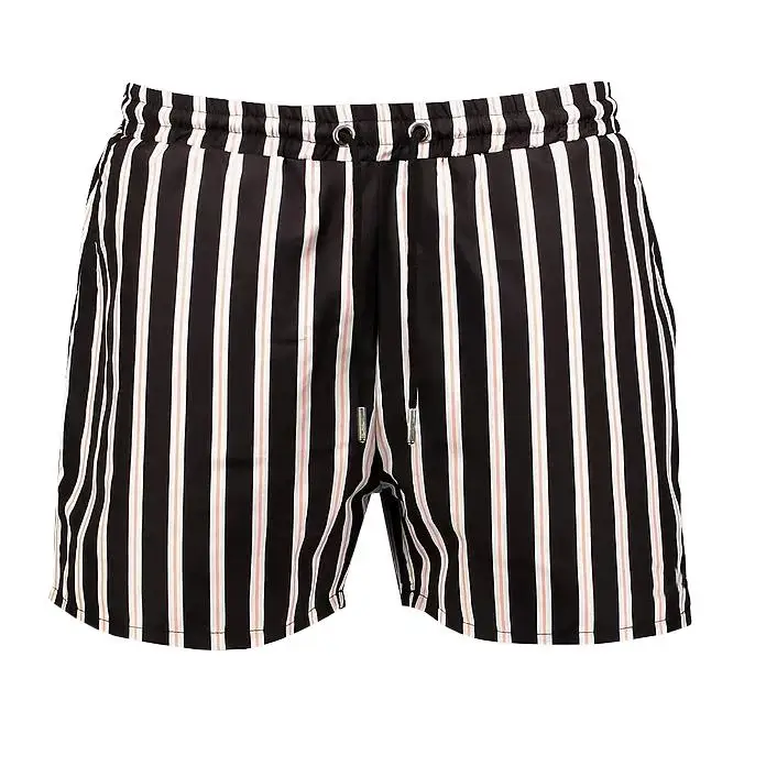 Factory Custom High Quality Summer Beach Plain Breathable White Shorts Men Casual Shorts Stripe Swim Trunk