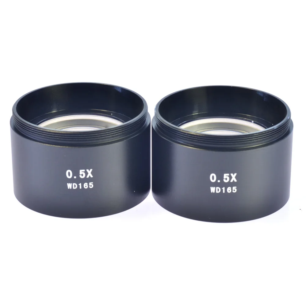 0.5X WD165 SZM Auxiliary Objective Lens Zoom Stereo Microscope Thread 48mm Binocular Microscope Trinocular Microscope 1Pcs