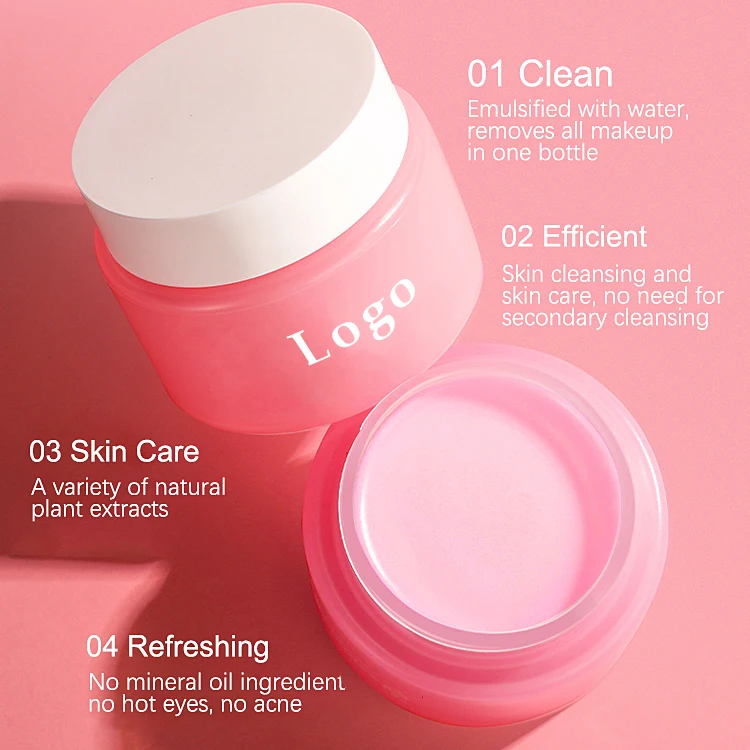 Vegan Gentle Facial Cleansing Cream Multi Purpose Pro Collagen Cleansing Balm Natural Make Up Remover Gel
