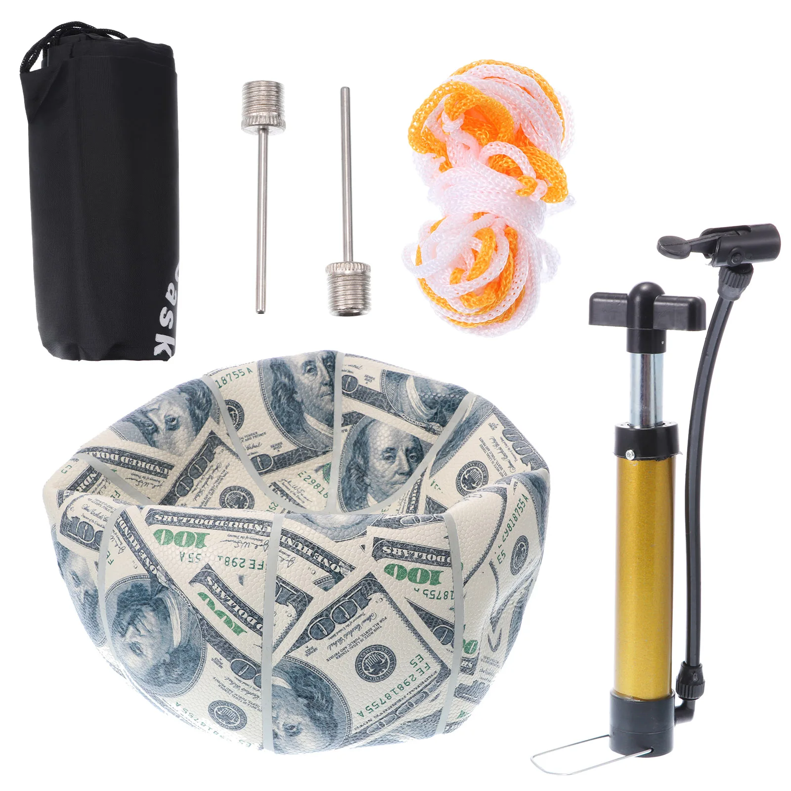 High Quality OEM Basketball Ball Official Size 7 PU Super fiber Basketball Set With Air Inflator Storage Net Bag For Outdoor Gym